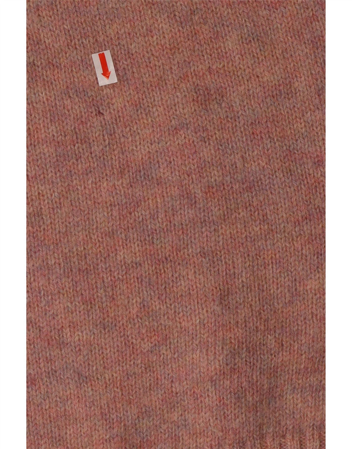 MC Kenzy Pull col rond homme en laine rose moyen