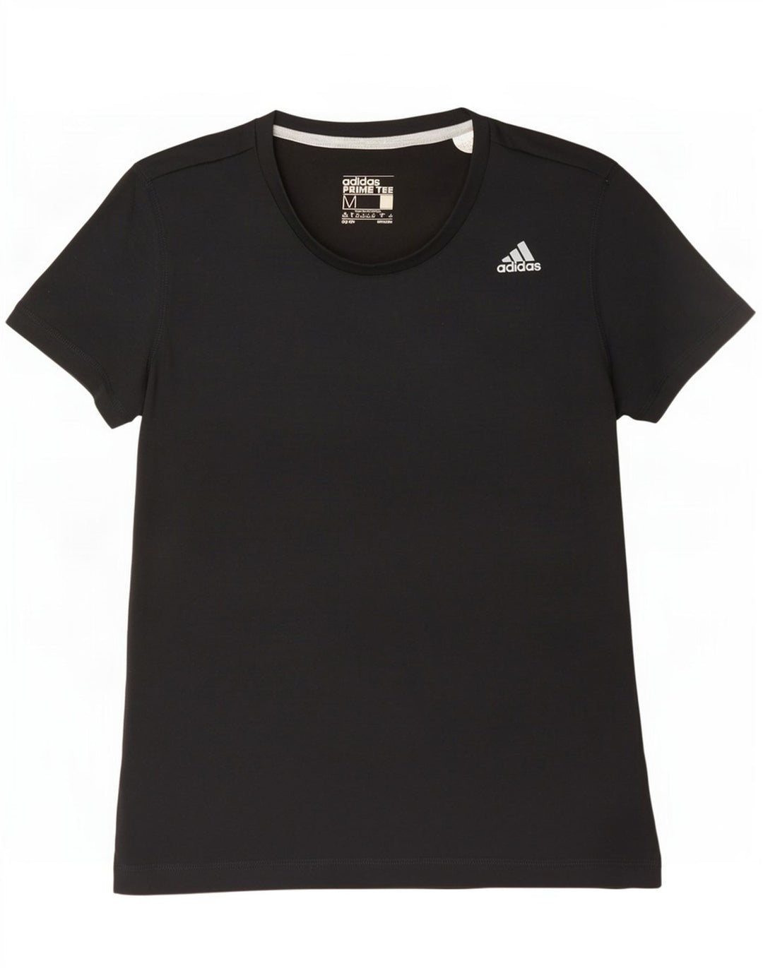 Adidas T-Shirt Femme Top UK 12/14 Moyen Noir Polyester