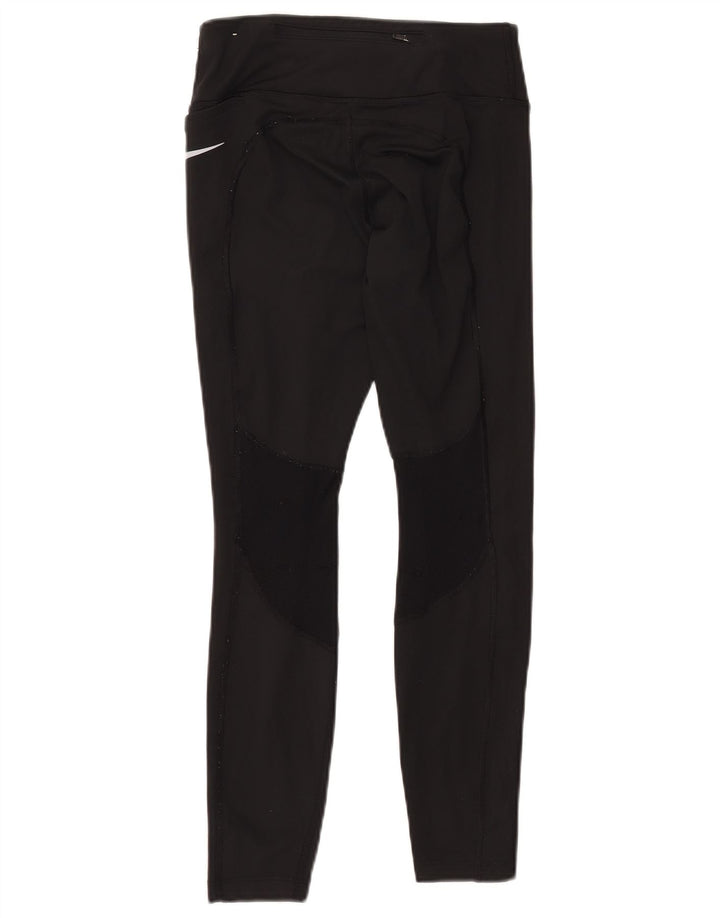 NIKE Legging Dri Fit pour femme UK 10 Petit Noir Polyester