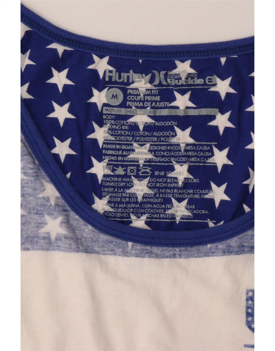 Hurley Femmes USA Graphic Débardeur UK 14 Rose Moyen Colorblock Coton