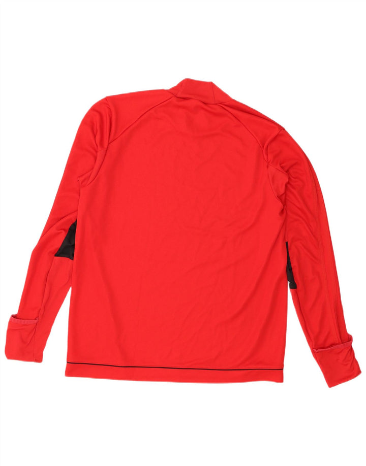 Adidas Hommes Climacool Haut À Manches Longues Grand Rouge Colorblock Polyester