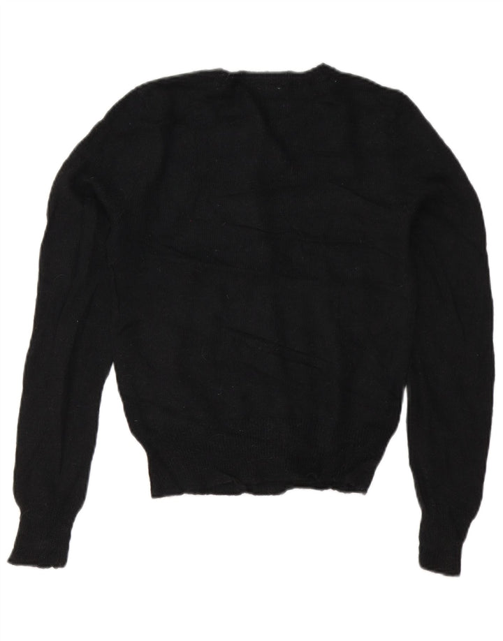 J. Crew Cardigan court pour femme UK 12 Acrylique noir moyen
