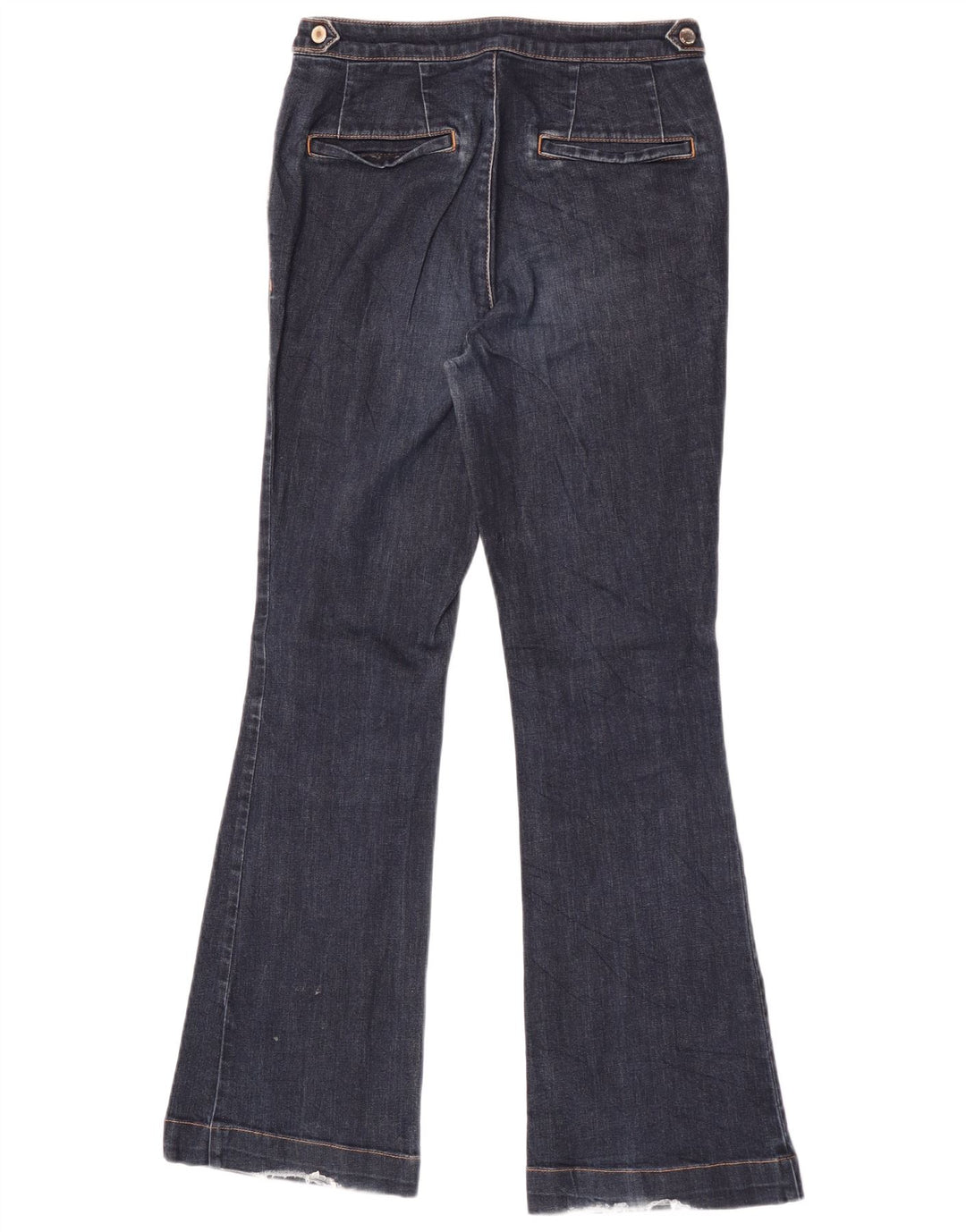 Massimo Dutti Jean évasé pour femme EU 36 XS W26 L30 Bleu marine