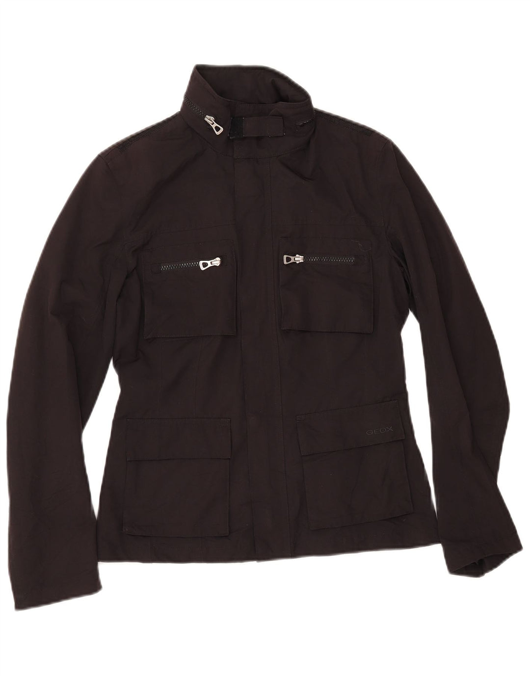 GEOX Veste utilitaire à capuche Respira pour femme UK 6 XS Noir Polyester