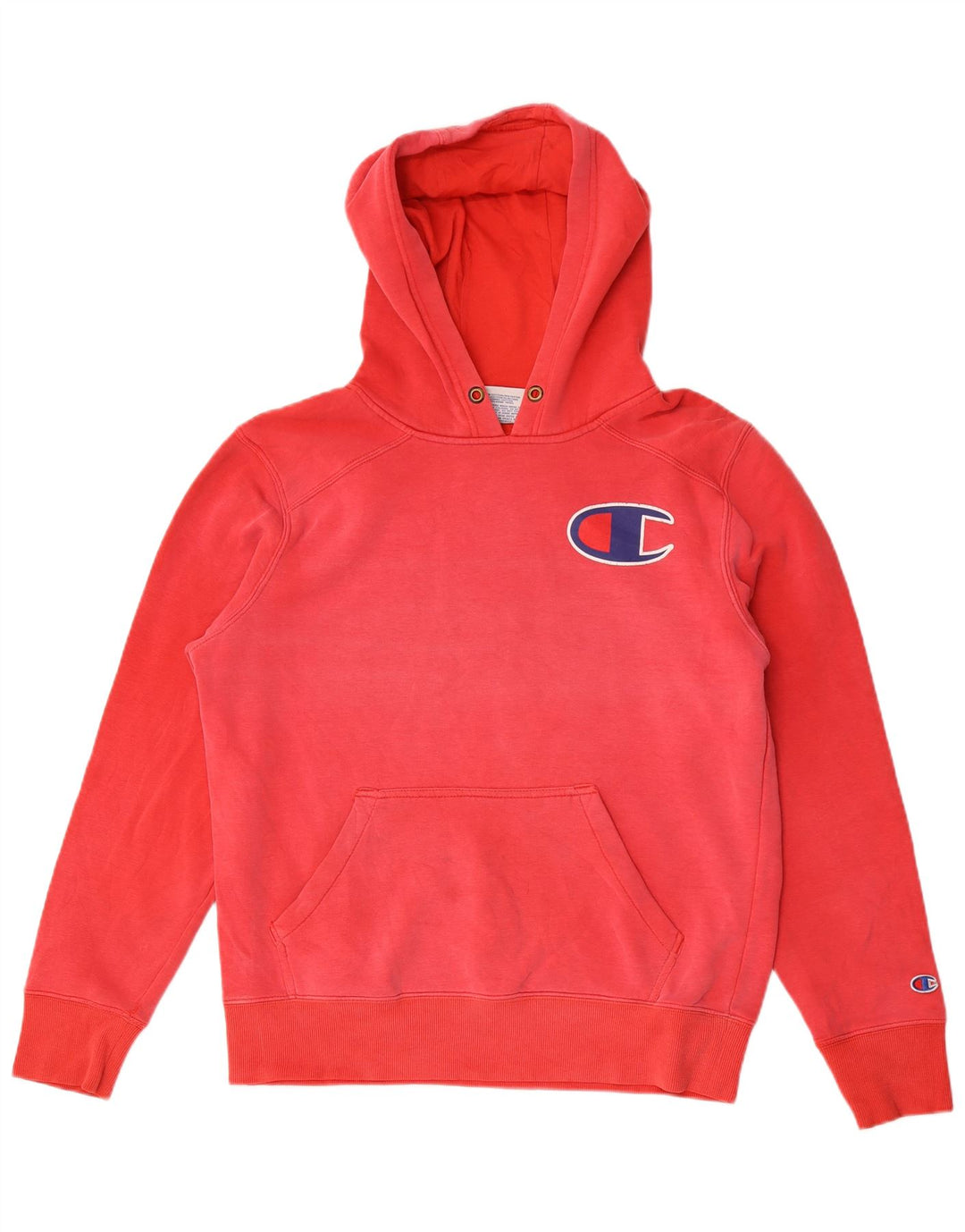 Champion Pull à Capuche Graphique Homme Rouge Moyen Coton