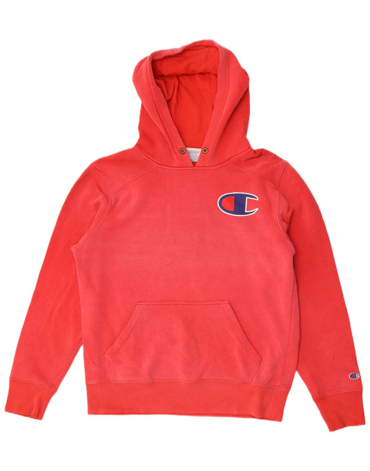 Champion Pull à Capuche Graphique Homme Rouge Moyen Coton