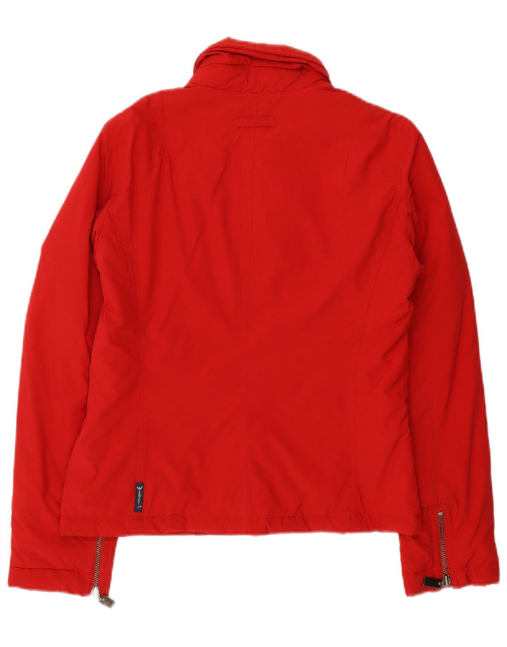 Armani Jeans Veste Bomber Femme EU 42 Grand Rouge Polyester