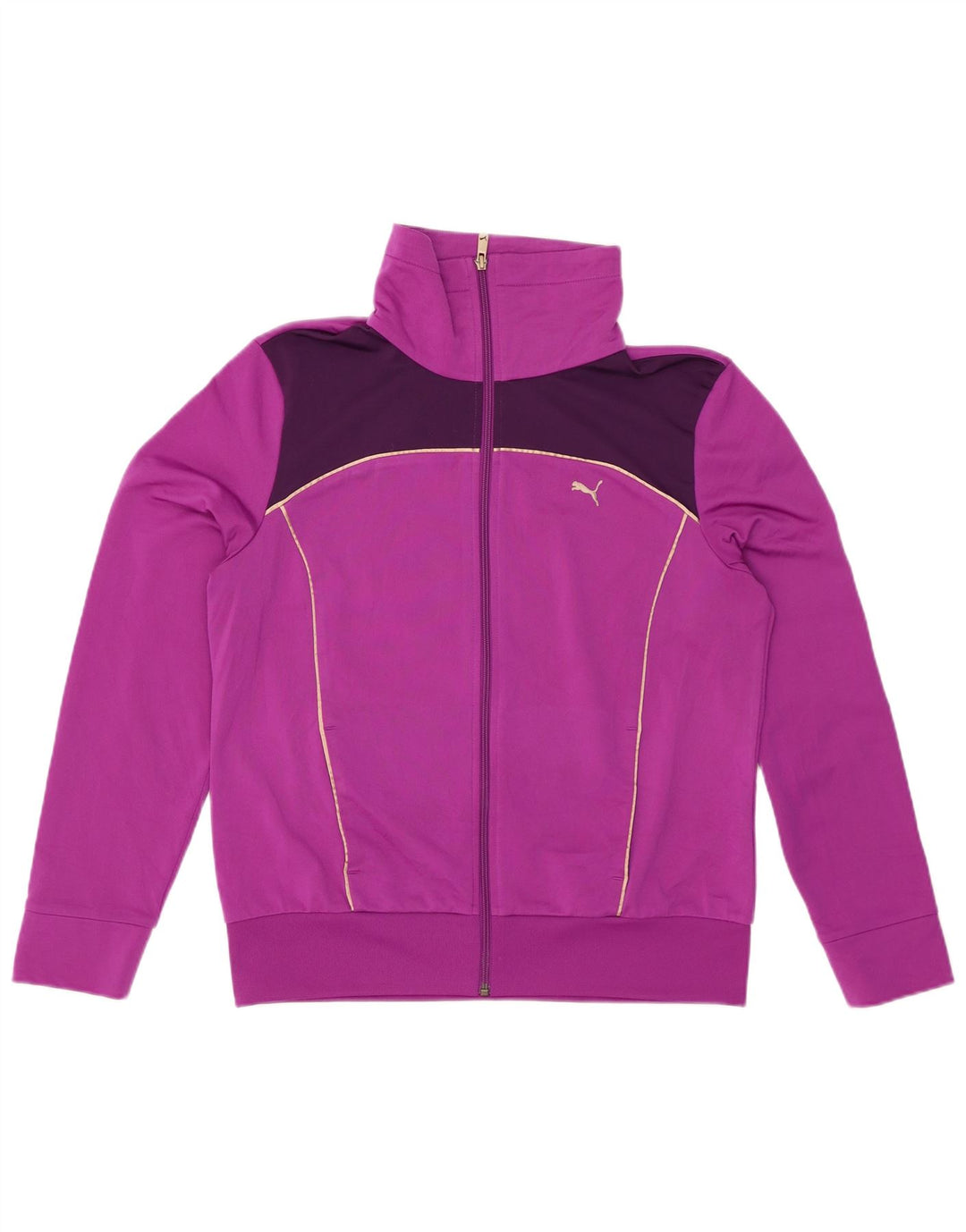 PUMA Veste de survêtement pour femme UK 16 Large Violet Colourblock Polyester