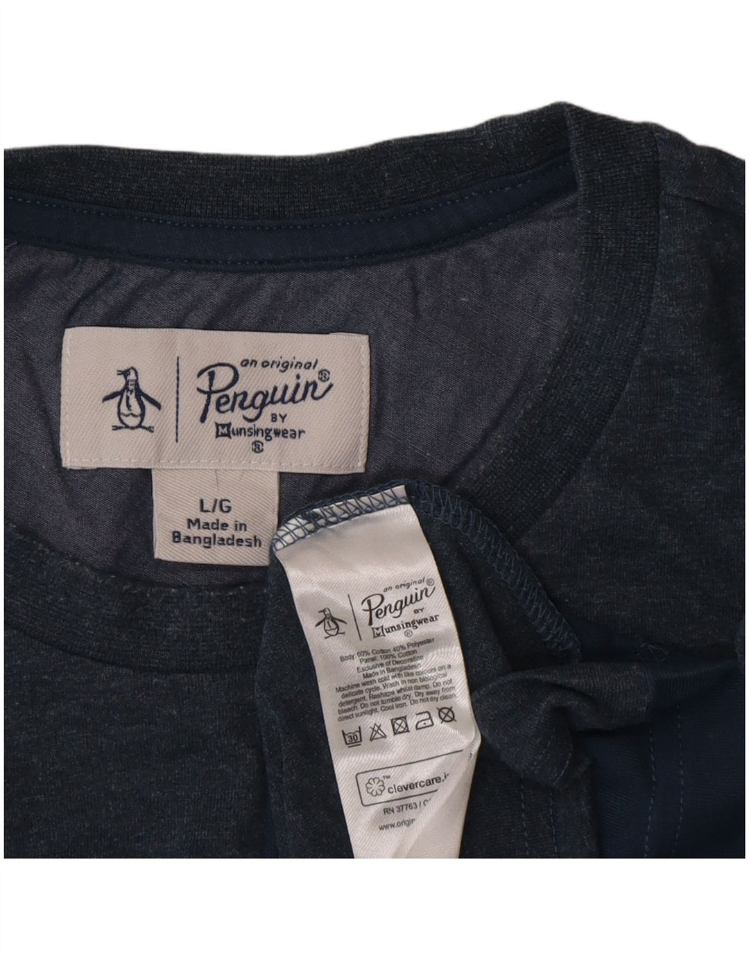 Penguin Haut à manches longues pour homme en coton color block Bleu Taille L