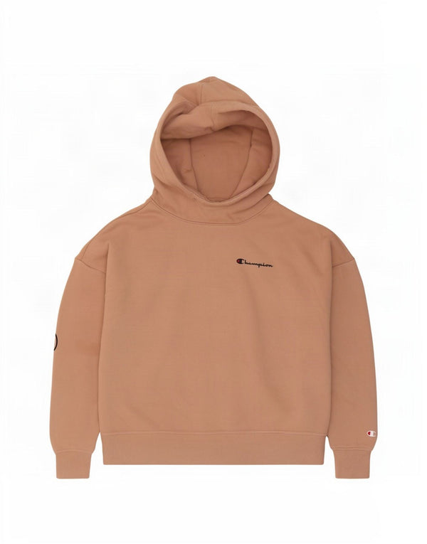 Champion Pull à capuche court surdimensionné pour femme UK 14 Coton rose moyen