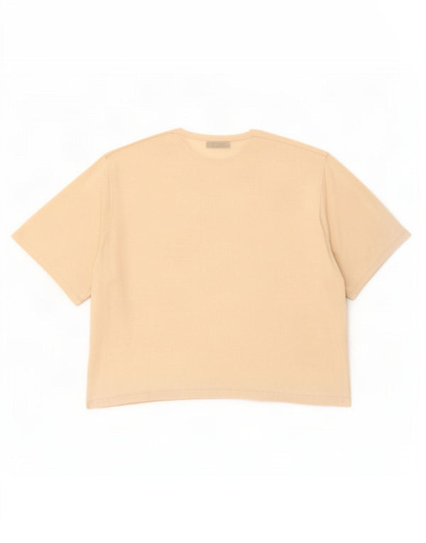 Zara Womens Oversized T-Shirt Top UK 10 Small Off White Viscose