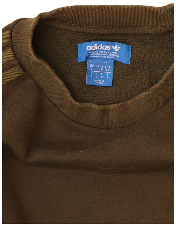 Adidas Sweat-shirt pour homme Petit Kaki Coton