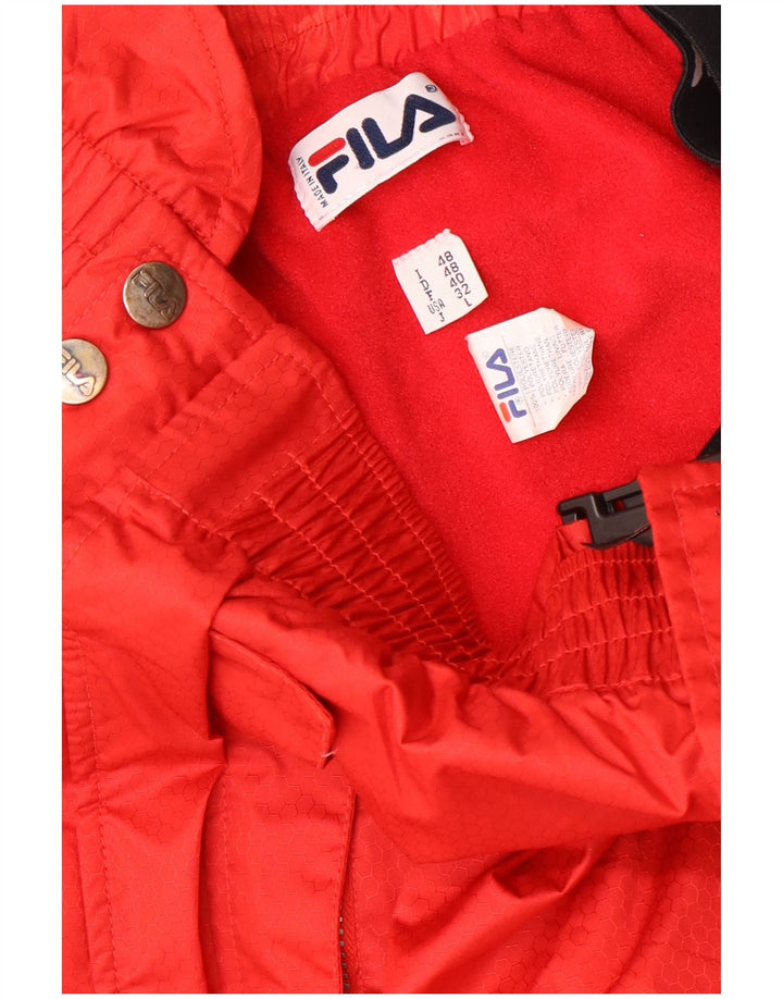 Fila Ensemble de ski graphique pour homme 2 pièces IT 48 Medium W30 L29 Rouge Colourblock