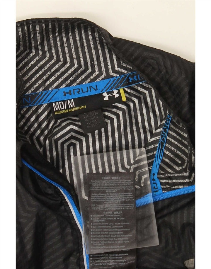 Under Armour Veste de pluie pour homme UK 38 Medium Noir Colorblock Nylon