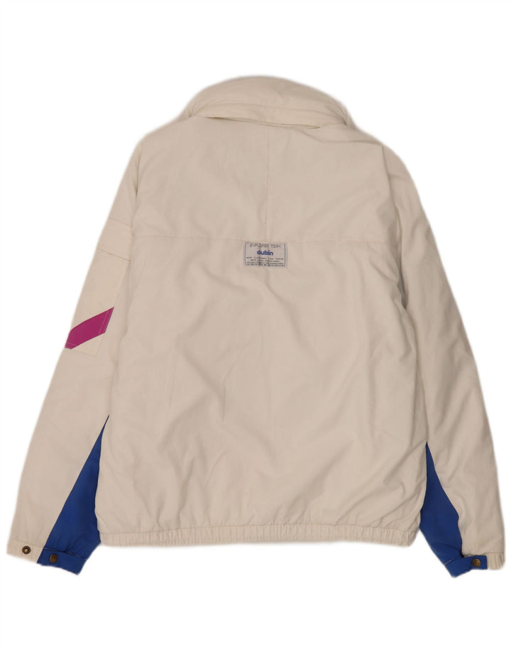 Dubin Veste matelassée à capuche pour homme IT 50 Large Blanc Colorblock Polyester