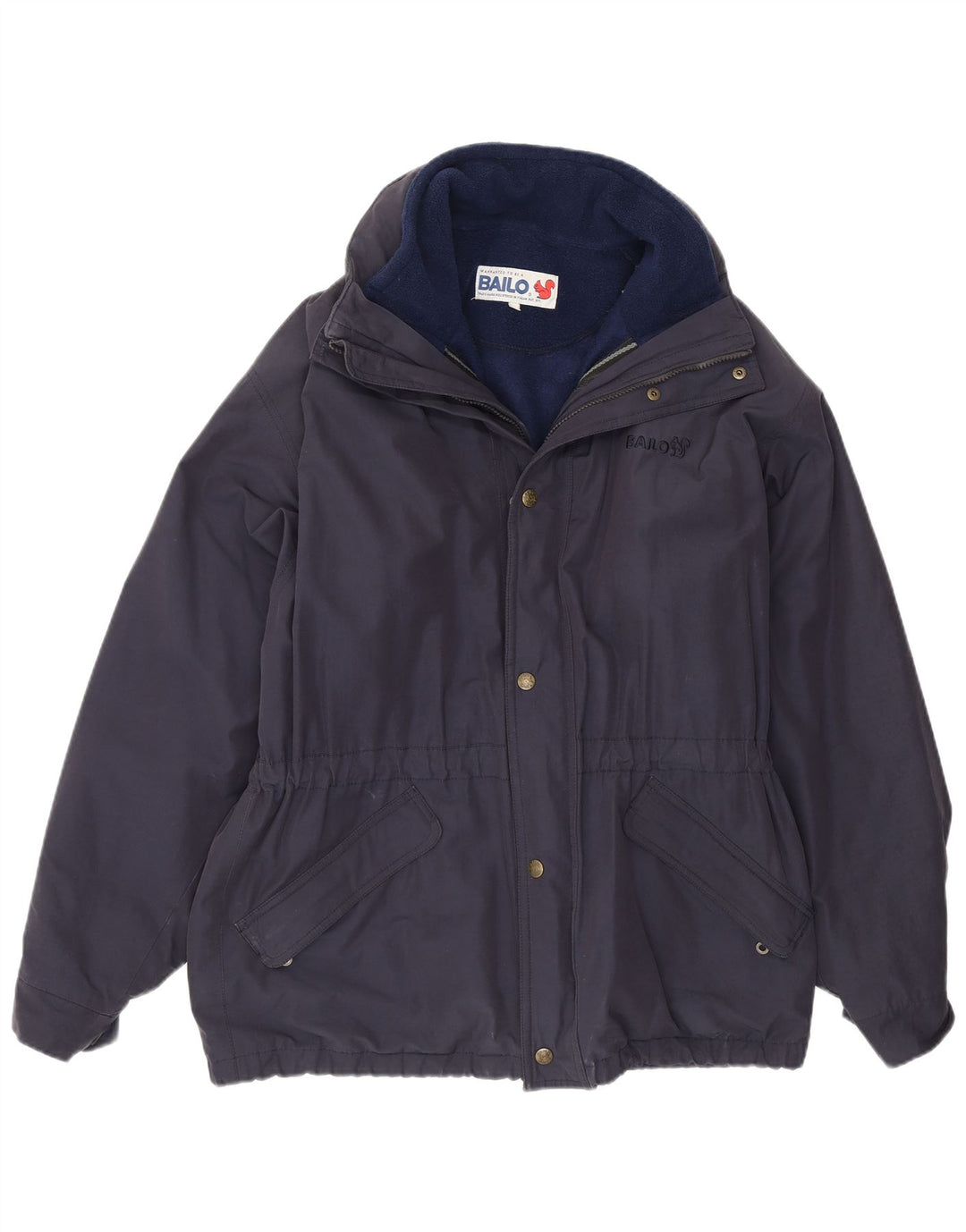 Bailo Veste coupe-vent à capuche pour homme IT 46 Small Bleu marine en coton
