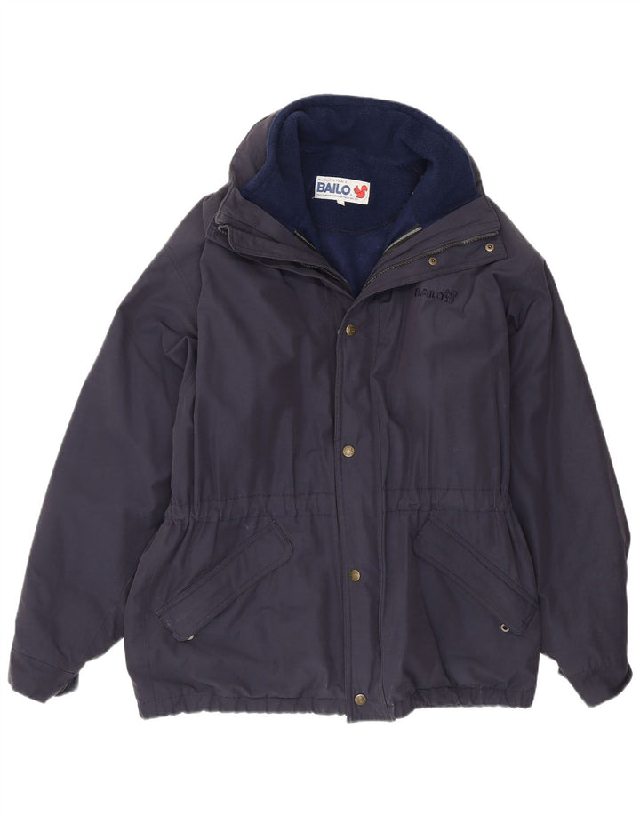 Bailo Veste coupe-vent à capuche pour homme IT 46 Small Bleu marine en coton