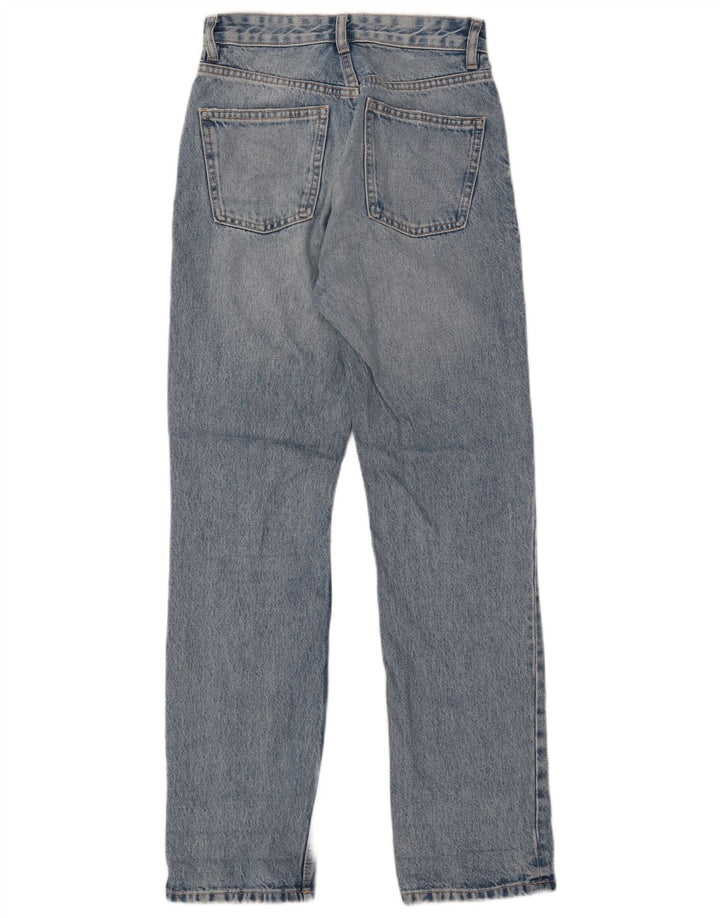 Jean droit femme ZARA EU 34 2XS W24 L30 bleu coton