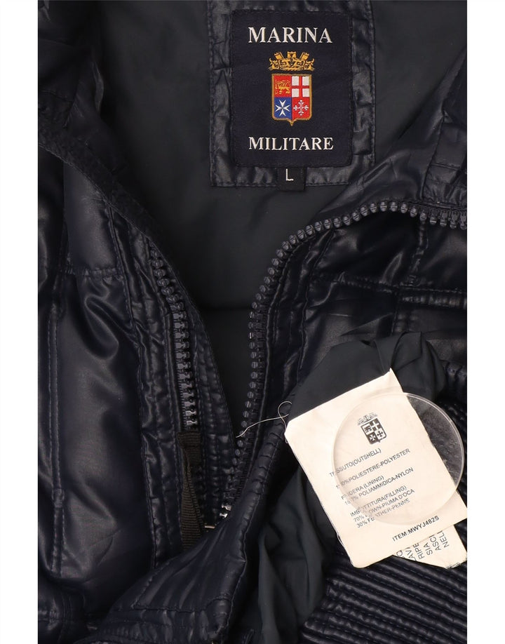 Marina Militare Veste matelassée pour homme UK 40 Large Bleu Marine Polyester