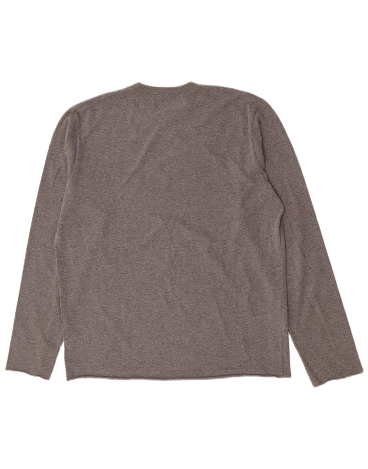 Converse Haut à manches longues pour hommes en coton moucheté gris moyen