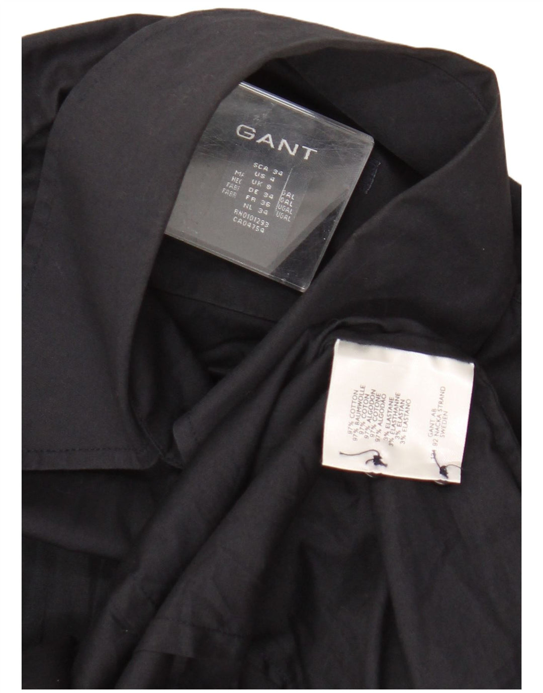 Gant Chemise Femme UK 8 Small Bleu Marine Coton