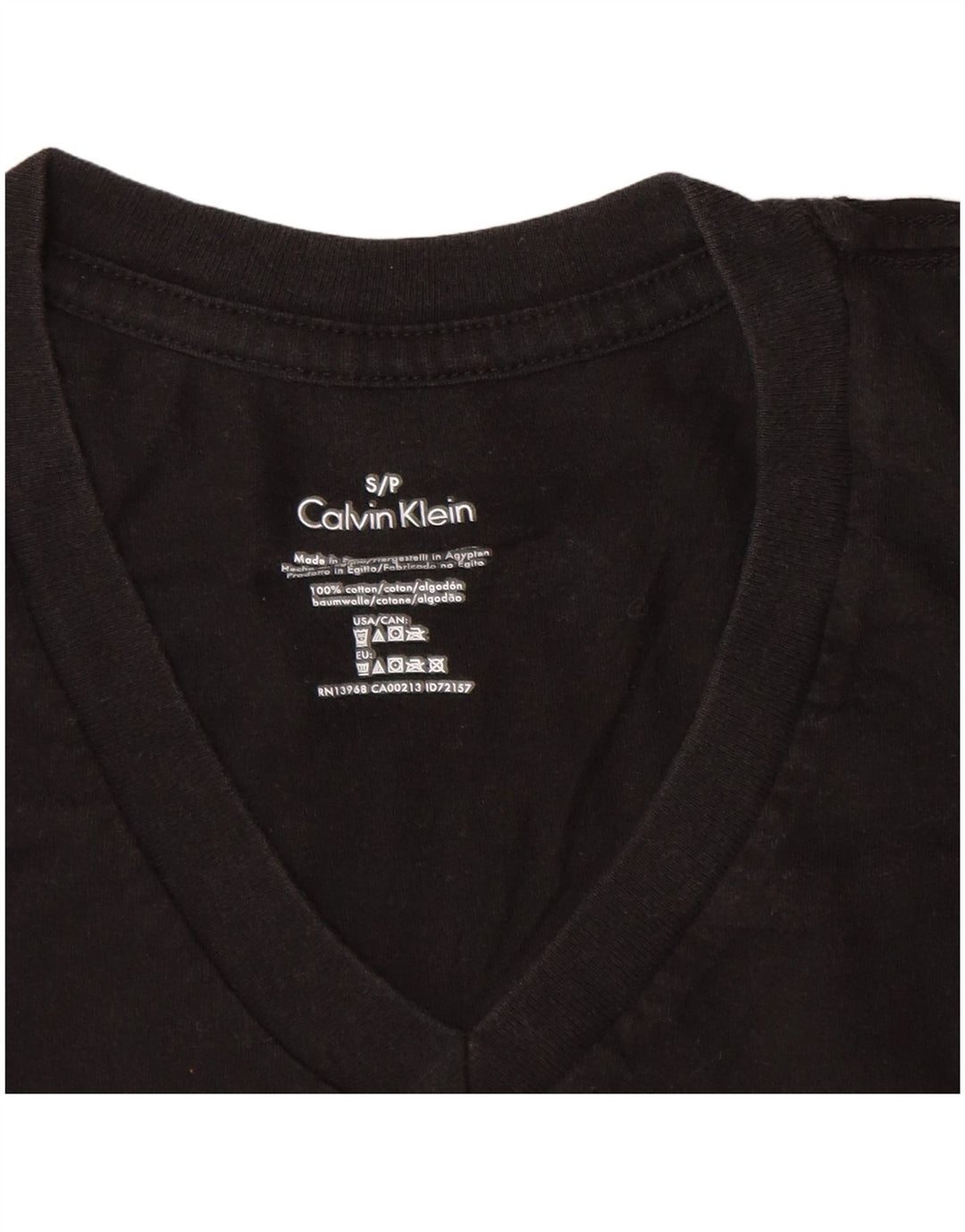 CALVIN KLEIN T-Shirt Homme Haut Petit Noir Coton