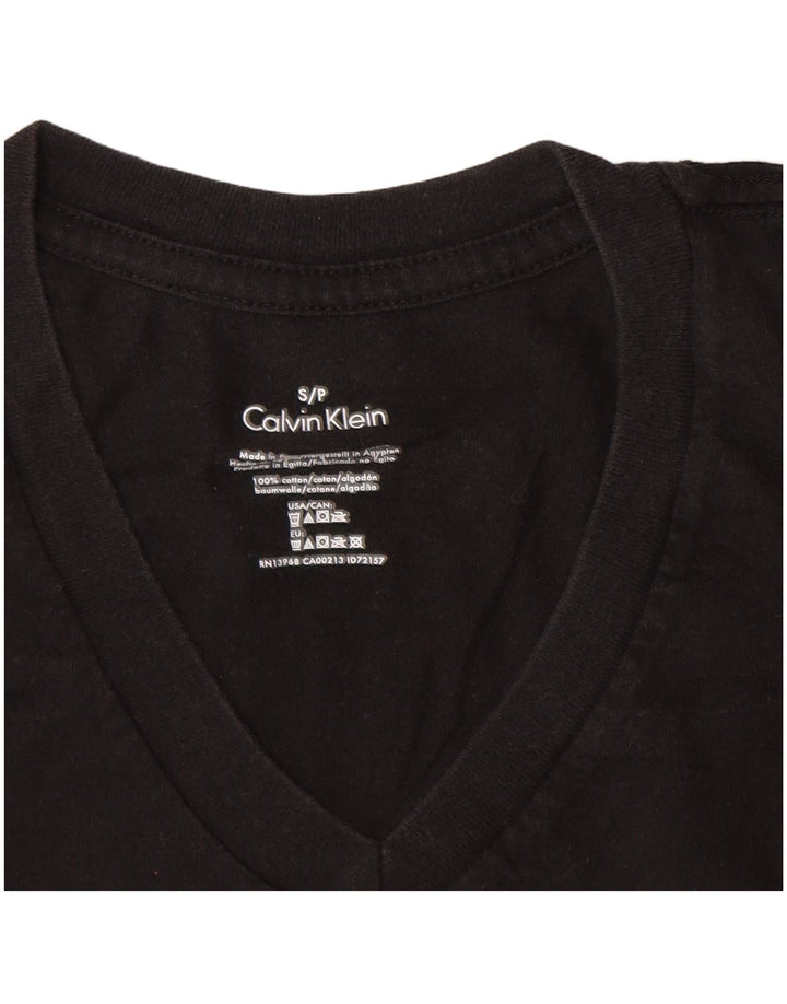 CALVIN KLEIN T-Shirt Homme Haut Petit Noir Coton