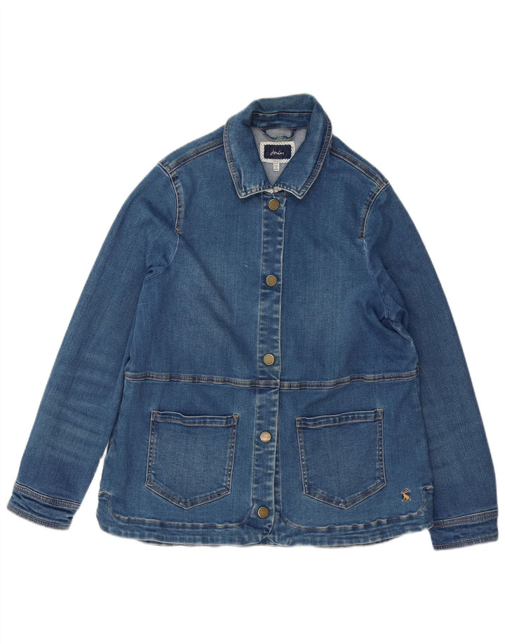 Joules Veste en Jean Femme UK 12 Bleu Moyen Coton