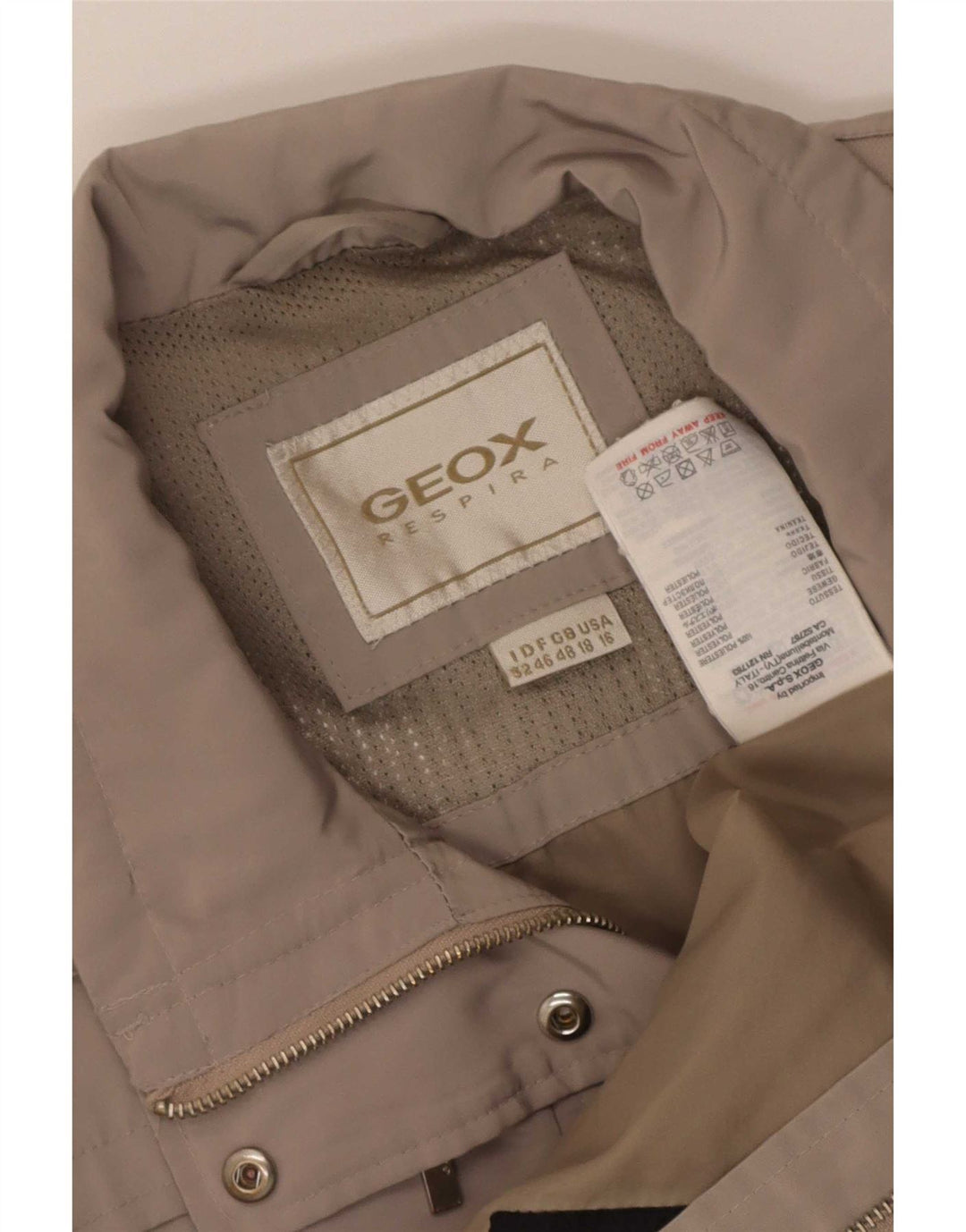 Geox Femme Respira Pardessus IT 48 XL Beige Polyester