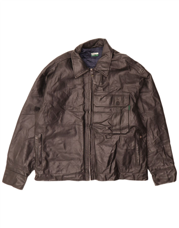 Paul Smith Veste en cuir pour homme UK 42 XL Noir