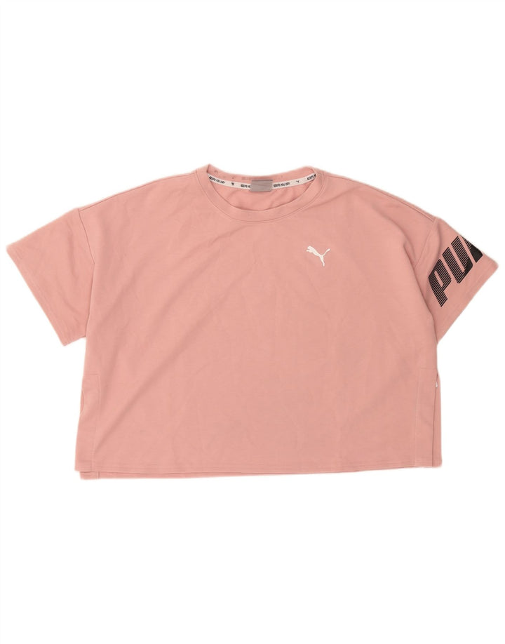 Puma T-shirt court graphique pour femme UK 16 Large Rose Polyester