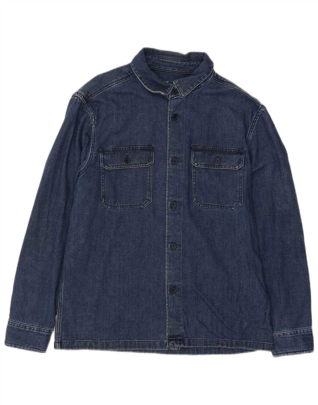 Marks & Spencer Chemise surchemise en jean pour homme en coton bleu grand classique