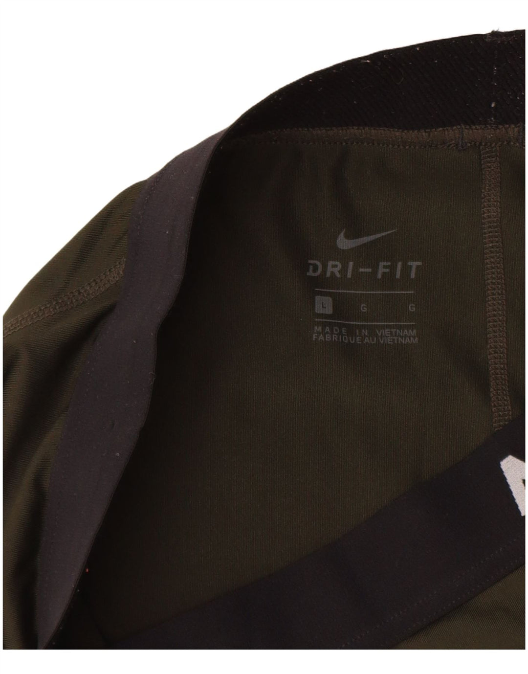 NIKE Legging graphique Dri Fit pour femme UK 14 Large Kaki Polyester