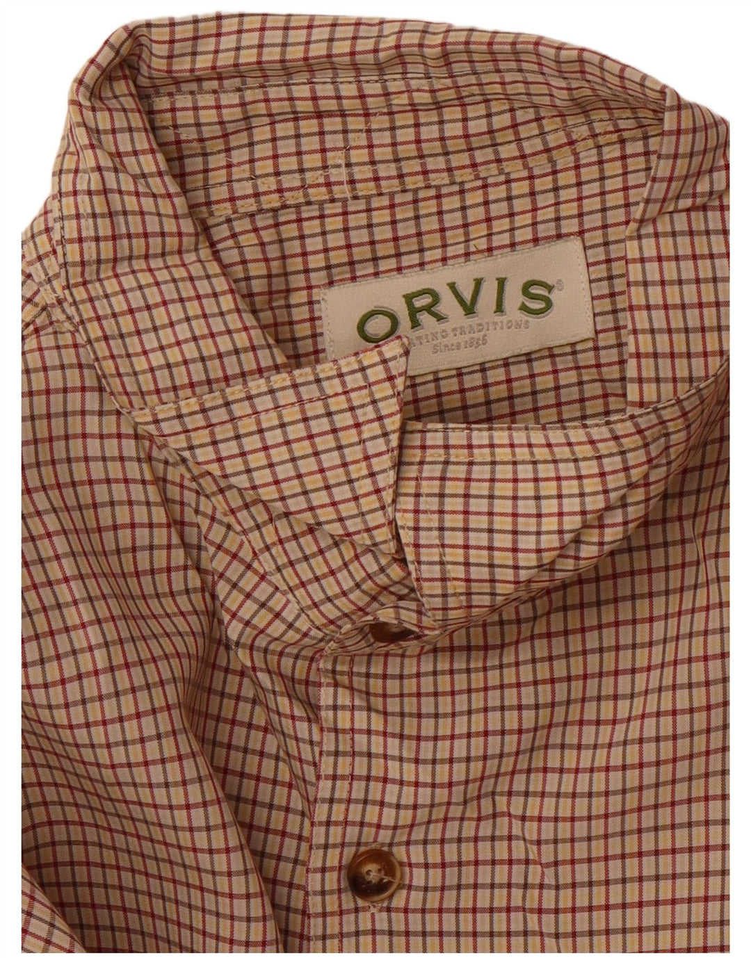 Orvis Chemise Homme XL Beige Carreaux