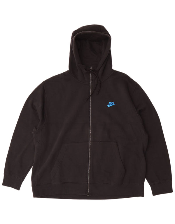 Nike Pull à capuche zippé pour homme 2XL en coton noir