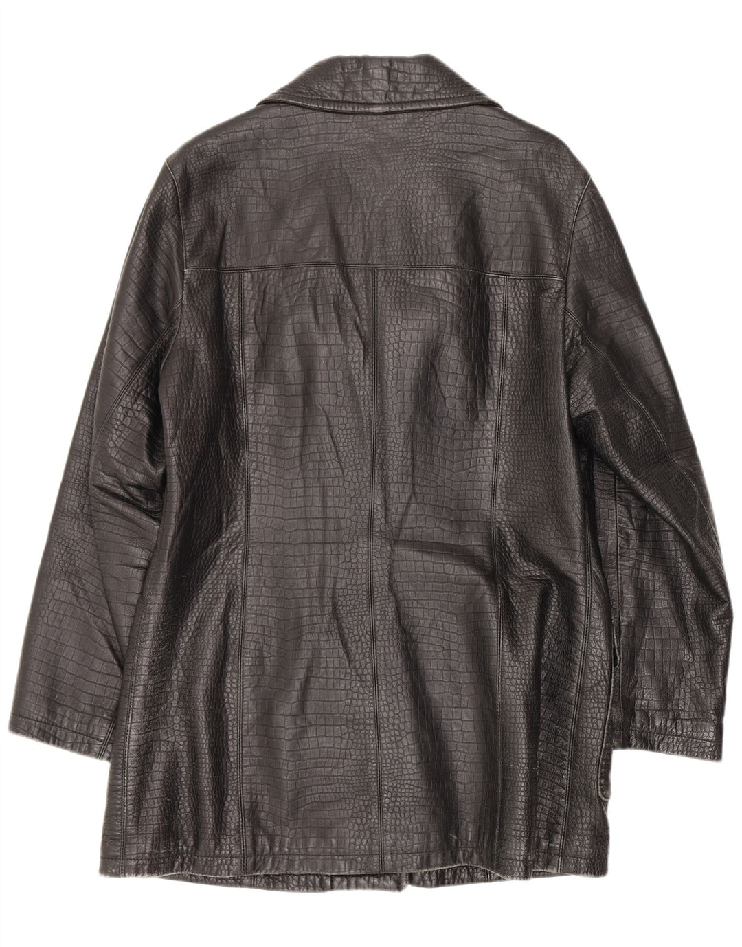 Conbipel Manteau en Cuir Femme UK 12 Moyen Noir Imprimé Animal Classique