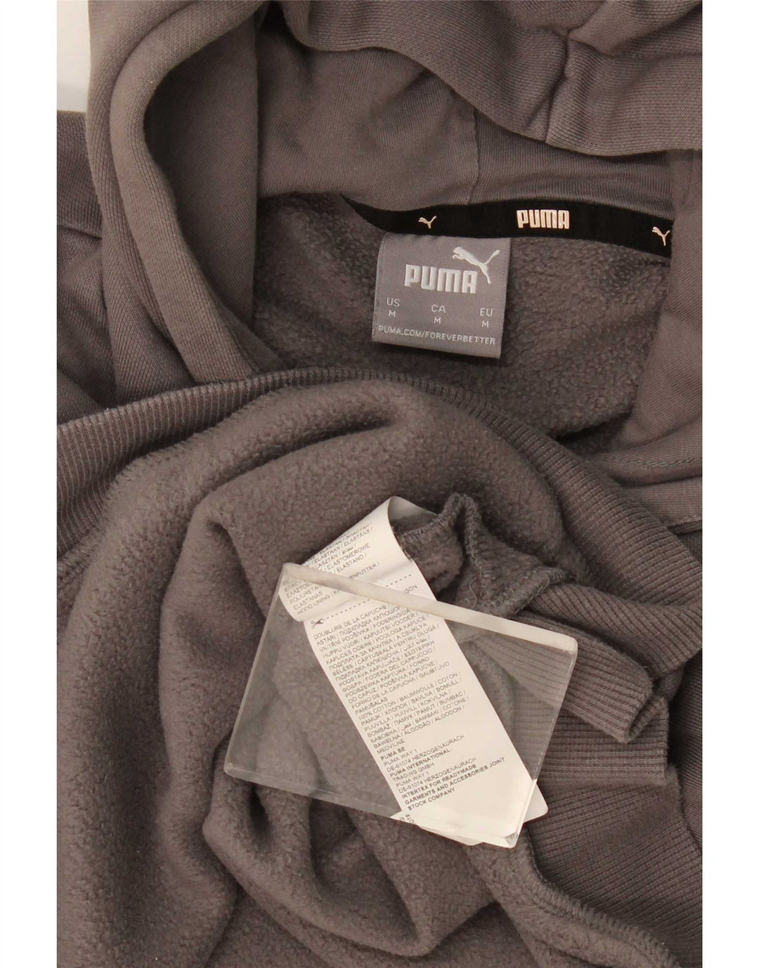 Puma Pull à Capuche Graphique Homme Gris Moyen Coton