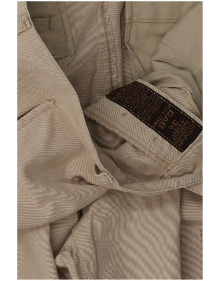 Gas Pantalon Cargo Droit Homme W34 L32 Coton Beige
