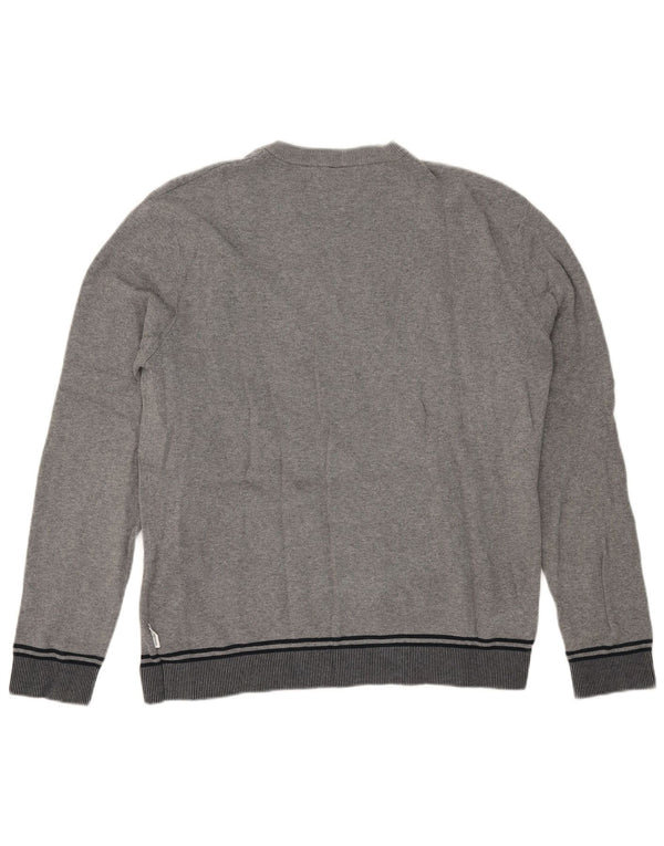 Armani Exchange Pull ras du cou pour femme UK 18 XL Gris Colorblock