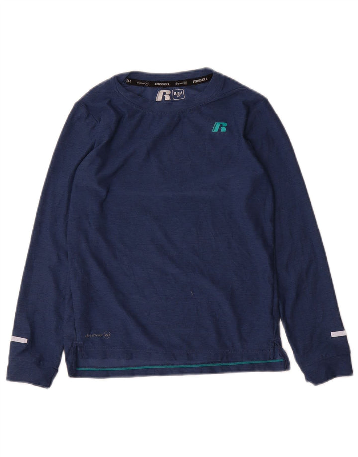 Russell Athletic Haut Dri-Power à manches longues pour garçon 6-7 ans Bleu marine Taille S