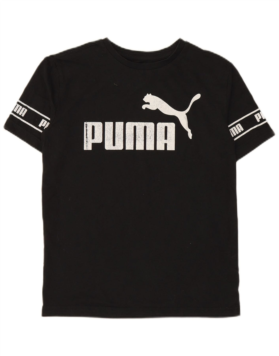 PUMA T-Shirt Graphique Garçon 13-14 Ans Grand Noir Coton