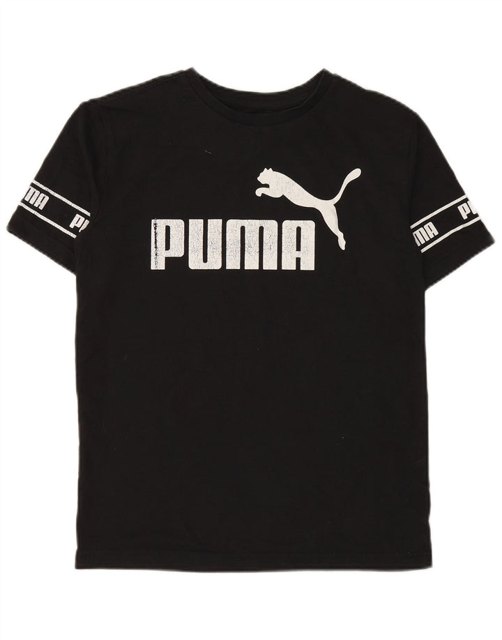 PUMA T-Shirt Graphique Garçon 13-14 Ans Grand Noir Coton