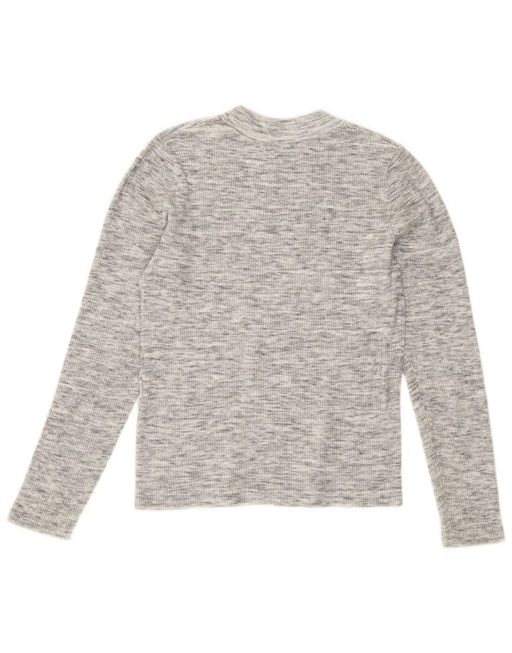 Levi's Top Manches Longues Femme UK 12 Gris Moyen Moucheté