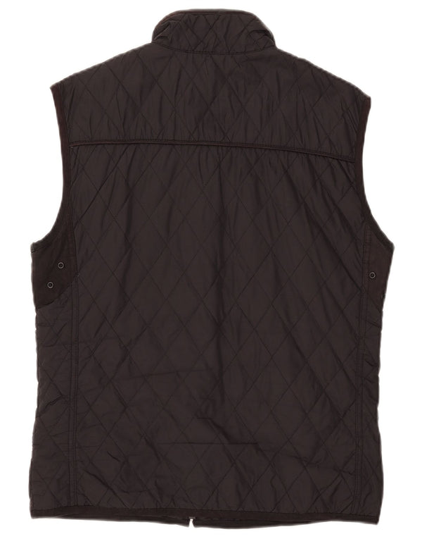 ZARA Gilet matelassé pour homme UK 40 Large Noir Nylon