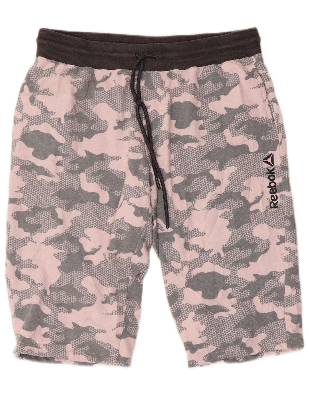 REEBOK Short de sport pour femme UK 44 Gris moyen Camouflage Polyester