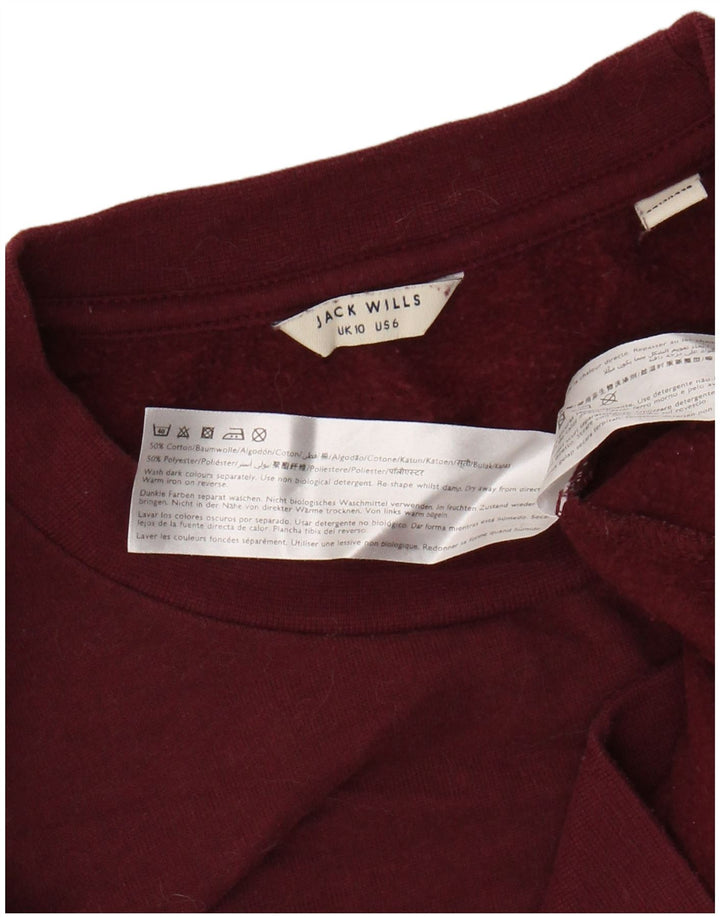 JACK WILLS Sweat-shirt surdimensionné pour femme UK 10 Petit coton marron