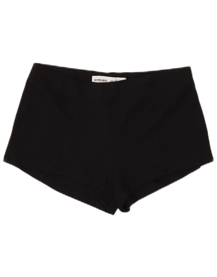 Bershka Hot Pants Femme Large W32 Noir Viscose