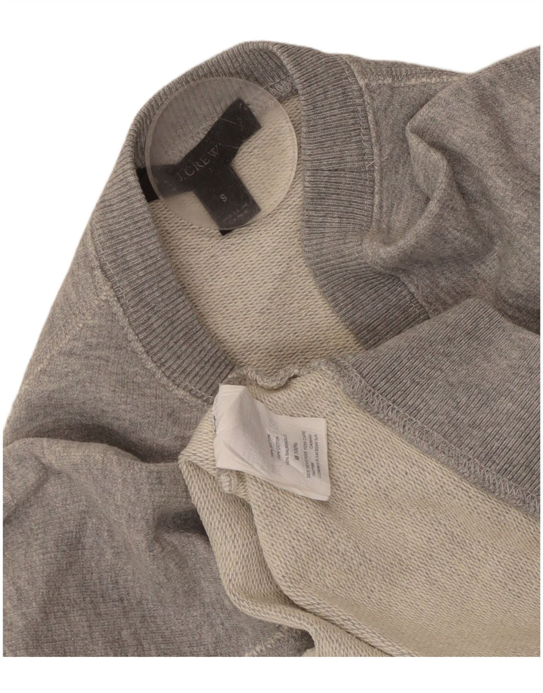 J. CREW Sweat-shirt graphique pour femme UK 10 Petit coton gris