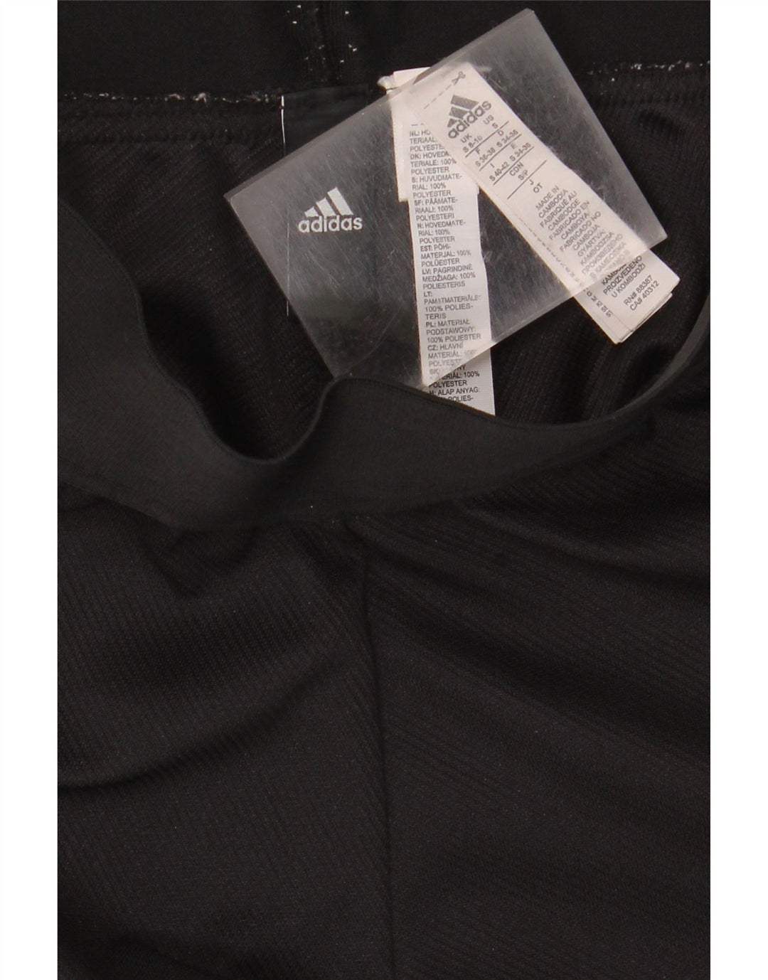 ADIDAS Pantalon de survêtement pour femme UK 8/10 Small Noir Polyester