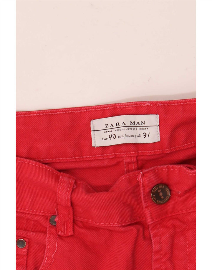 Zara Short en jean pour homme EU 40 Medium W31 Rouge